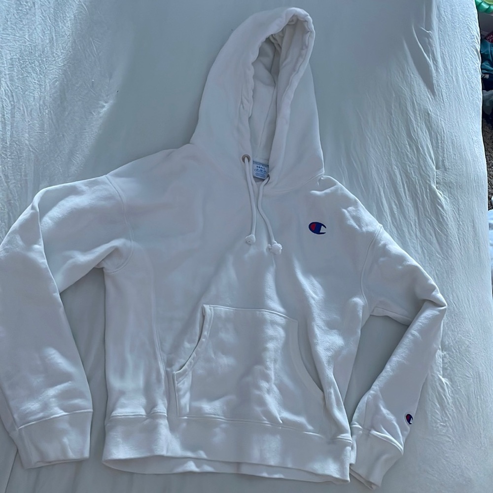 Champion white hoodie small
